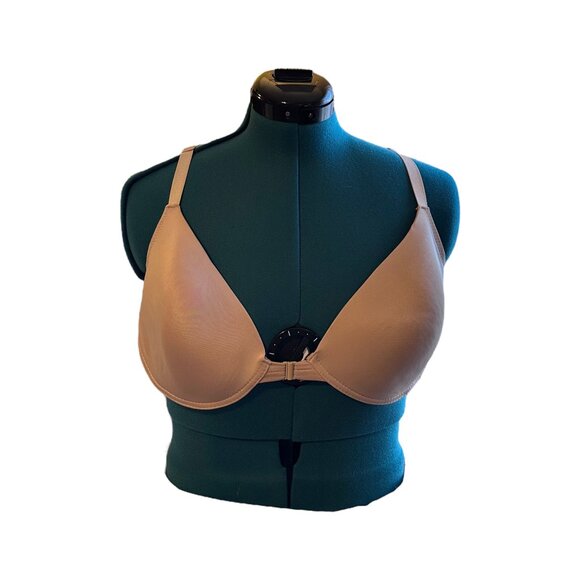 Cream Front-Closure Racerback Underwire Bra 42C - Picture 1 of 6